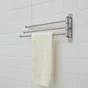 Porte serviettes 3 barres mobiles Loft argent