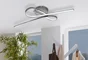 Plafonnier, Design Aluminium Acier Brossé Led Intégrée Eglo Symphonie