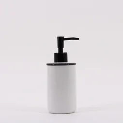 Distributeur de savon céramique Marcel, noir et blanc