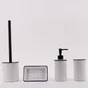 Distributeur de savon céramique Marcel, noir et blanc