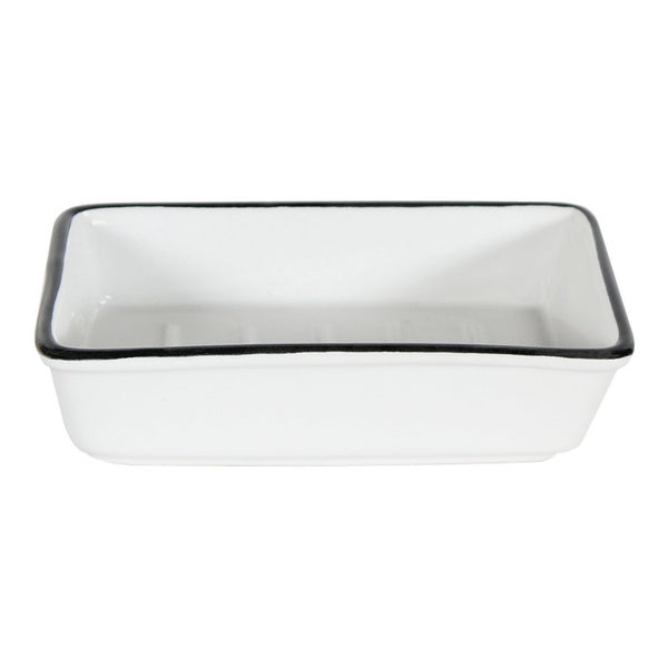 Porte-savon céramique Marcel, noir et blanc