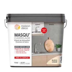 Enduit Masqu'Carrelage Et Mur Maison Deco, Blanc Cassé, 9 Kg