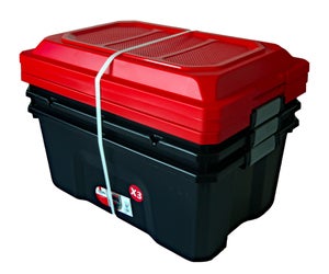 Lot de 3 malles DIY SUNDIS 40L noir/rouge