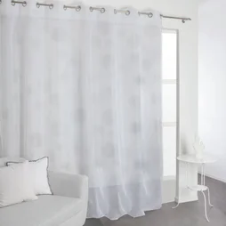 Voilage Tamisant Uranus, Blanc argent L.285 X H.240 Cm