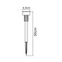Balise solaire Tobago 2 lumens inox