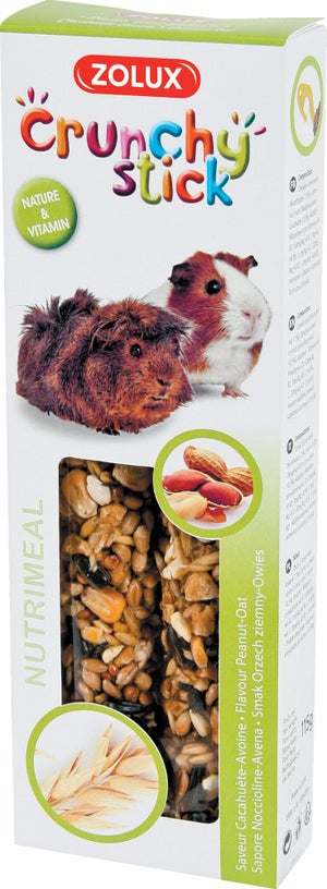 Friandise  cochon d'inde crunchy stick cacahuète/avoine 115g