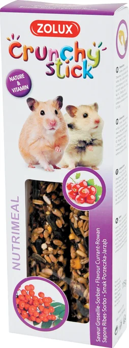 Friandise hamster crunchy stick groseille/baie sorbier 115g