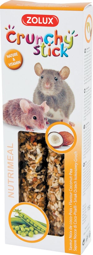 Friandise rat/souris crunchy stick coco/pois 115g