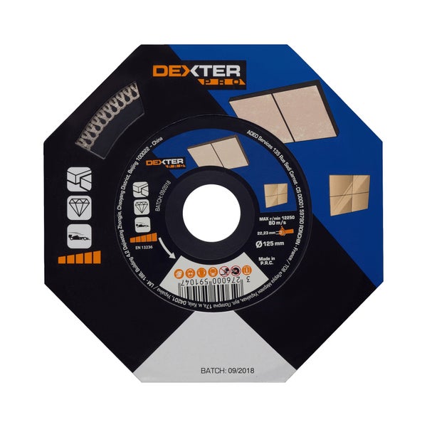 Disque Diamant Grès/Céramique Pour Carrelage Dexter Pro, Diam.125 Mm