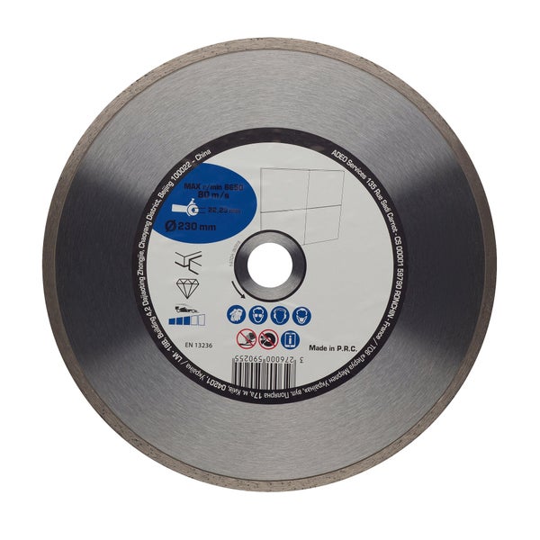 Disque Diamant Céramique Pour Carrelage, Diam.230 Mm