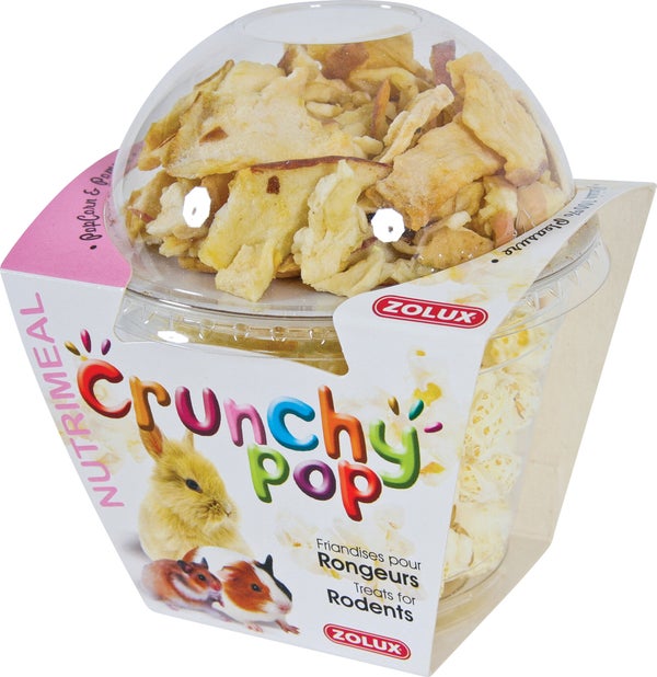 Friandise rongeur crunchy pop corn pomme 33g