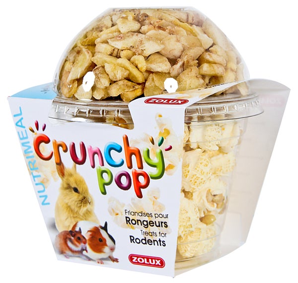 Friandise rongeur crunchy pop corn banane 63g