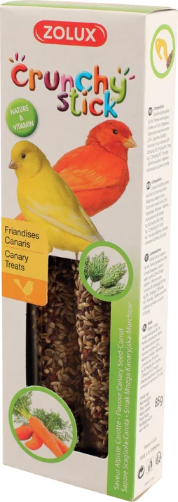Friandise canaris crunchy stick alpiste/carotte 85