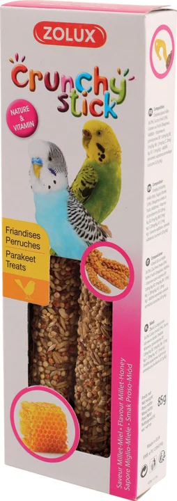 Friandise perruche crunchy stick millet/miel 85