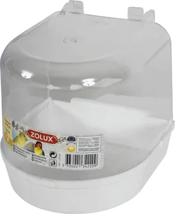 Baignoire extérieure oiseau en cage fond blanc