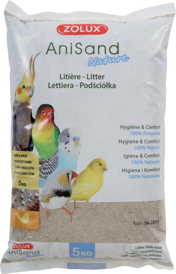Sable cage oiseau anisand nature sac 5kg