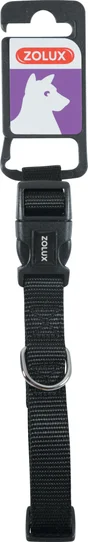 Collier chien nylon 50/60 cm noir