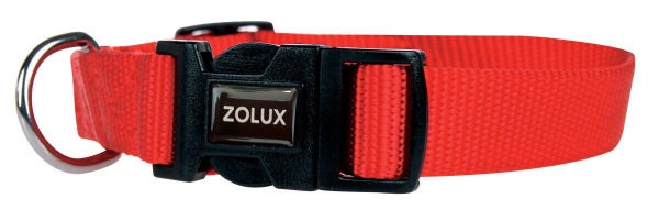 Collier chien nylon 50/60 cm rouge