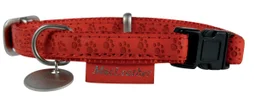 Collier chien réglable mc leather 10mm rouge