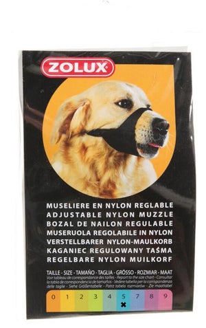 Muselière chien nylon réglable t5