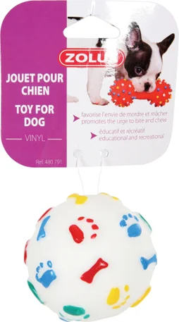 Jouet chien vinyl balle rebond 7.5c