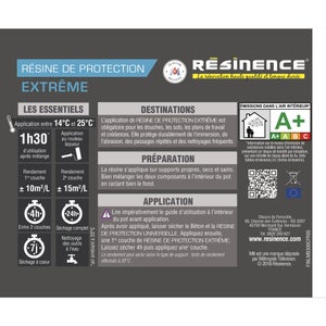 Résine De Protection Béton Resinence, Incolore Brillant, 0.3 L L