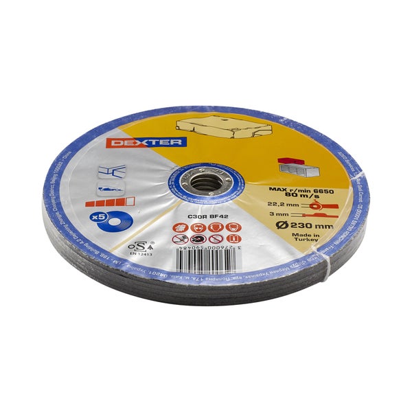  5 Disques De Coupe Pour Pierre Dexter, Diam.230 X 3 X 22.23 Mm, T42