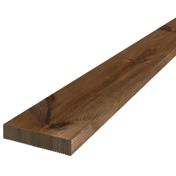 Lame de terrasse kuhmo2 2400x145x27mm pin marron classe 4