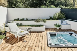 Lame terrasse en pin marron KUHMO 2, L.240 x l.14.5 cm x Ep.27 mm