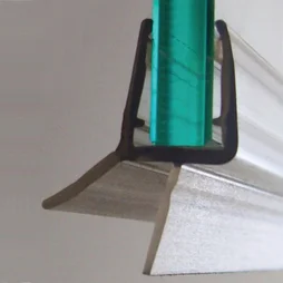 Joint d'étanchéité double lèvre H. 2.5 cm translucide joint de douche