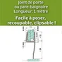 Joint d'étanchéitéLongue Lèvre H.3.6 cm Translucide Joint De Douche