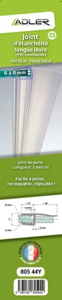 Joint d'étanchéité longue lèvre, 200 cm