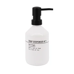 Distributeur de savon céramique Garret, blanc/noir