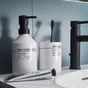 Distributeur de savon céramique Garret, blanc/noir
