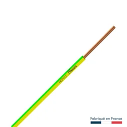 Fil Électrique 2.5 Mm² H07Vu L.100 M, Vert / Jaune