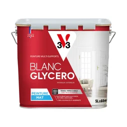 Peinture Multisupport V33 Glycéro Blanc Mat, 5 L