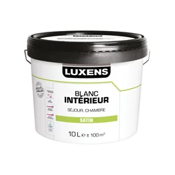 Peinture Mur Et Boiserie Luxens Rafraichir Blanc Satiné, 10 L