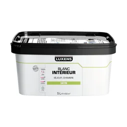 Peinture Mur Et Boiserie Luxens Rafraichir Blanc Satiné, 5 L