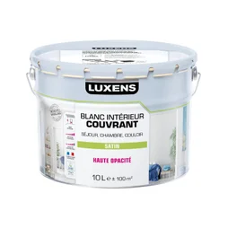 Peinture mur, plafond et boiserie couvrante, LUXENS, 10 L blanc satiné
