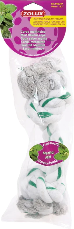 Jouet chien corde coton menthole 40c