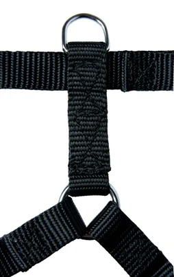 Harnais chien réglable nylon 50/95 cm noir