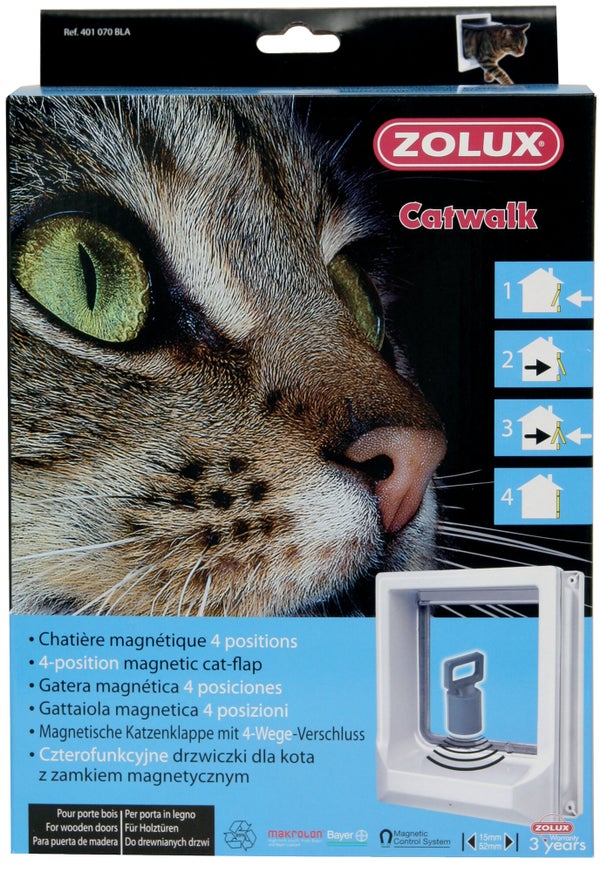Chatiere 4Pos Magnetic Blc