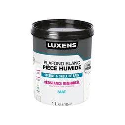 Peinture Plafond Luxens Pièces Humides Blanc Mat, 1 L