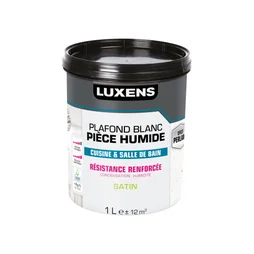 Peinture Plafond Luxens Pièces Humides Blanc Satiné, 1 L