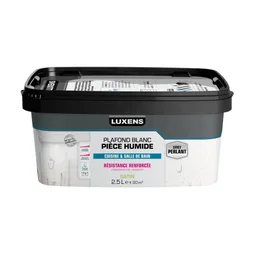 Peinture Plafond Luxens Pièces Humides Blanc Satiné, 2.5 L