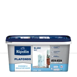 Peinture Plafond Ripolin Xpro3 Pièces Humides Blanc Mat, 2.5 L