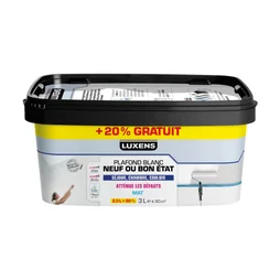 Peinture plafond LUXENS Sans trace blanc mat, 3 l