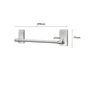 Porte-serviettes 1 barre fixe nickel satiné Command 3M