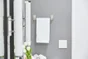 Porte-serviettes 1 barre fixe nickel satiné Command 3M