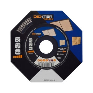 Disque Diamant Turbo Pour Carrelage Dexter Pro, Diam.115 Mm